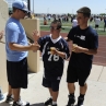 Global Down Syndrome Foundation's "Dare to Play" football camp, Ed McCaffrey. June 23, 2011 at Valor Christian High School. (Photo by Jamie Cotten)