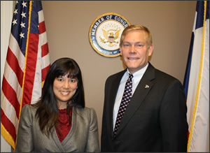 Michelle Sie Whitten with Congressman and Down Syndrome Chair Pete Sessions