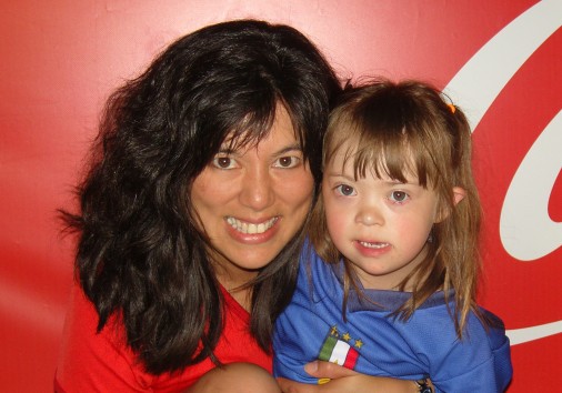 Global Down Syndrome Foundation Executive Director Michelle Sie Whitten with her daughter, Sophia.