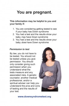 Down Syndrome Prenatal Testing Pamphlet