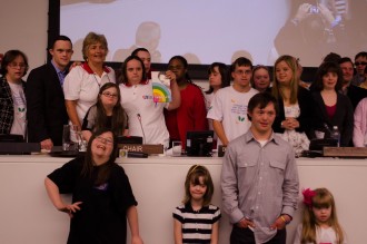 Self Advocate at World DS Day 92)
