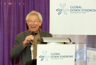 Crnic Institute Executive Director Tom Blumenthal announces the 2015 Crnic Grand Challenge Grants at the World Down Syndrome Day celebration at Children's Hospital Colorado