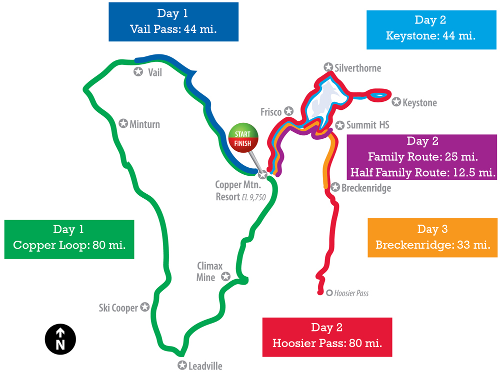2015 Courage Classic routes
