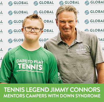 Tennis legend Jimmy Connors mentors campers with Down syndrome