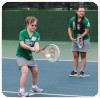 children playing tennis